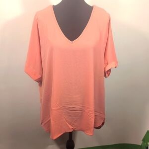 Haute Monde Peach Color Blouse Size 2XL New with tags
